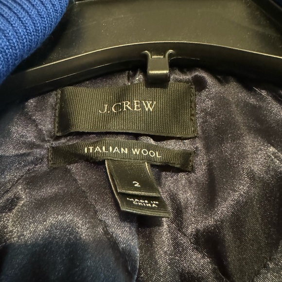 J Crew Italian wool Lodge Coat in vibrant blue. Great used condition. - Picture 4 of 9